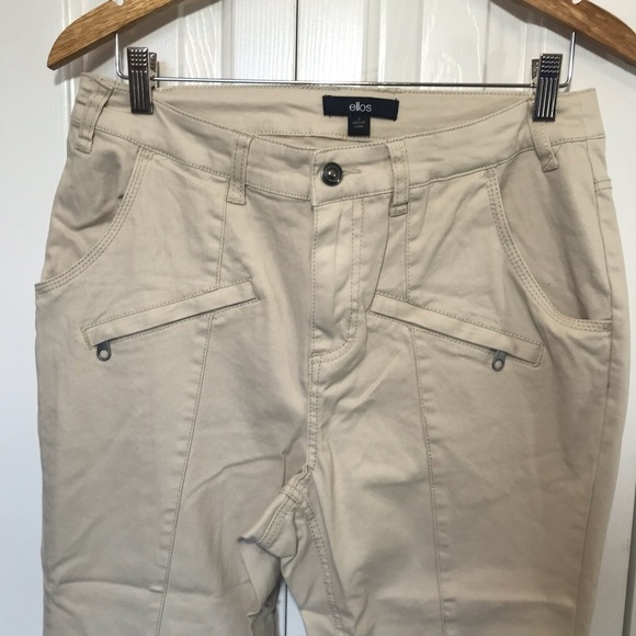 Ellos Beige Moto Jeans Pants Size 12 NWOT - Picture 15 of 16